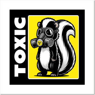 Funny Skunk with Gas Mask - Toxic Biohazard Posters and Art